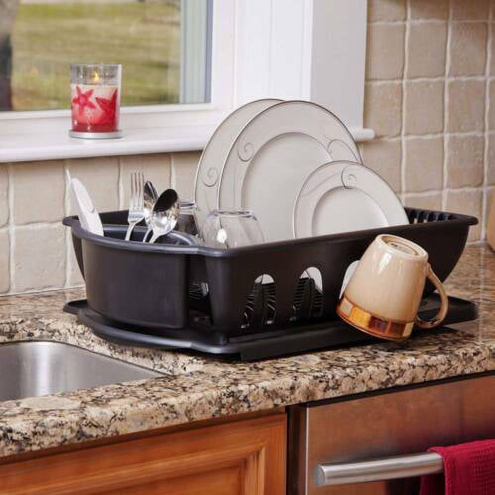 2 Piece Plastic Dish Drainer Dry Rack O584725