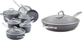 12 Piece Hard Anodized Cookware Set with Deep Frying Pan I964