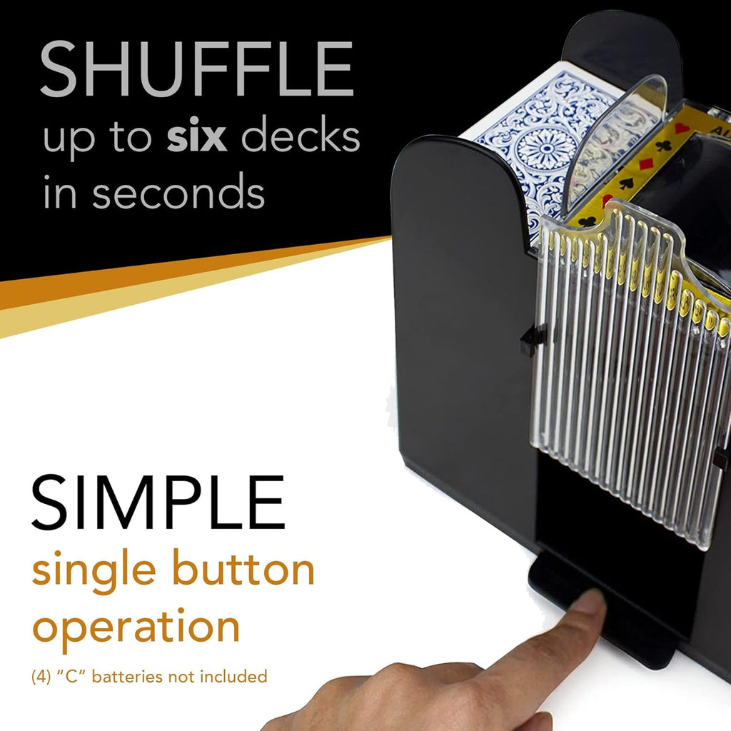 Automatic Card Shuffler 6 Deck Battery Operated M998233