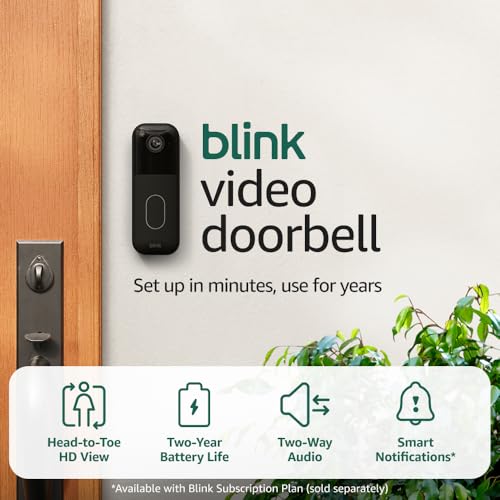 Black Video Doorbell with Sync Module Core P3020