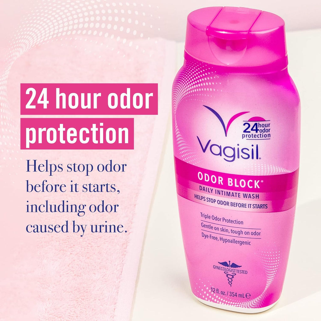 Odor Eliminating Vaginal Gel, 4ct (0.07oz) & Feminine Wash, 12 oz H911