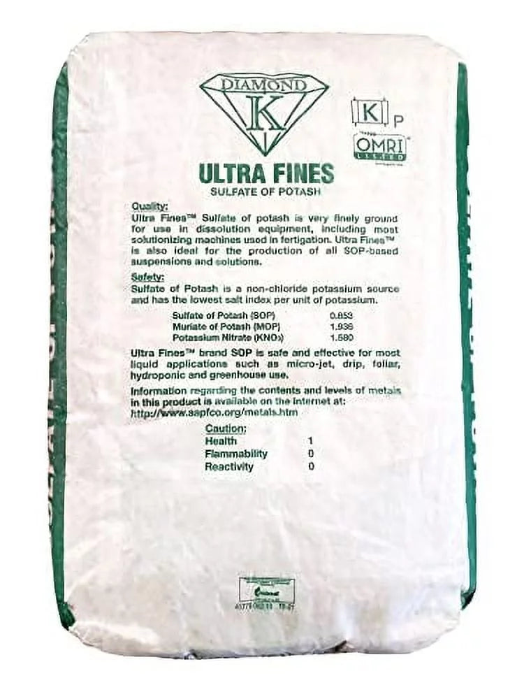 50lb Bag Organic Sulfate of Potassium Fertilizer Powder 0-0-50 O9380