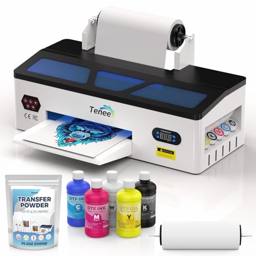 DTF Printer with Roll Feeder, 5 x 250ml Ink, 1 x Roll of Film V58070