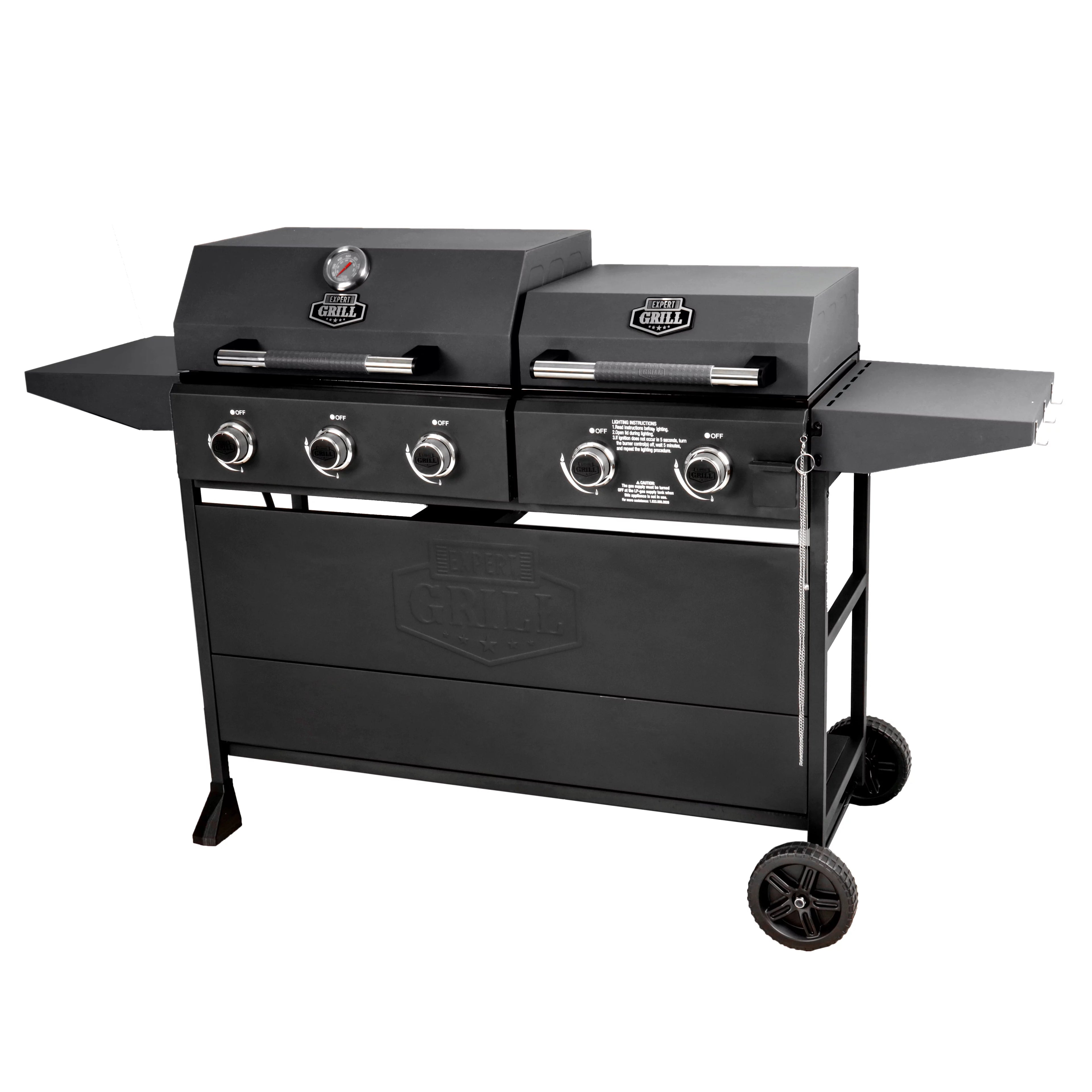 Black 5 Burner Propane Gas Grill and Griddle G255