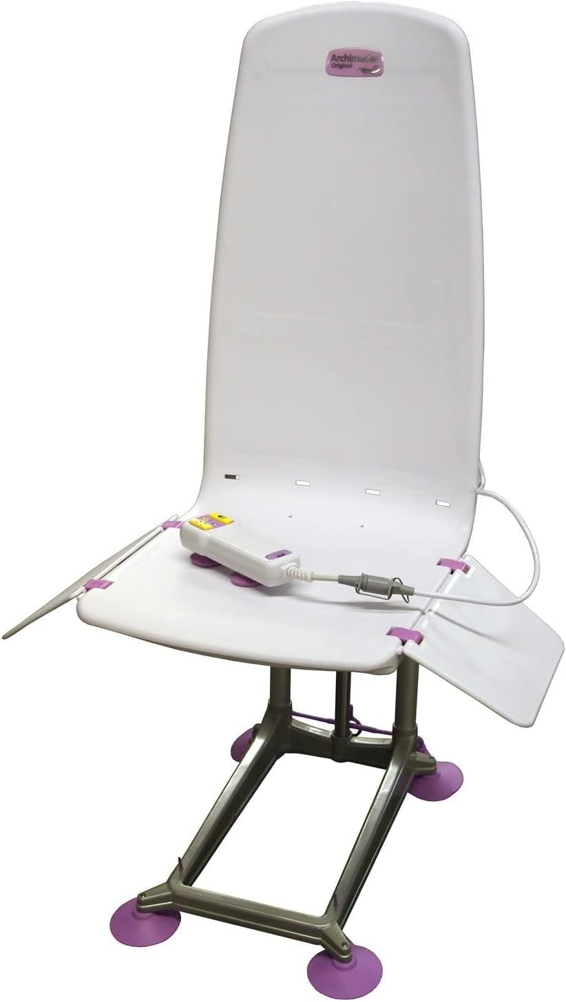 Bath Lift Chair with Non-Slip Suction Cups, Electrical Battery Operated Waterproof Remote Hand Control D733403
