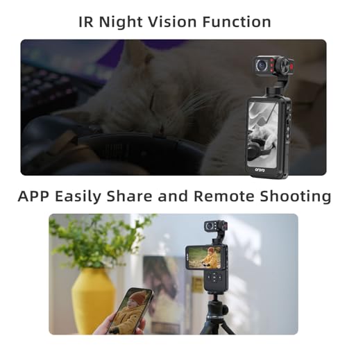 5K Handheld Camera with 3-Axis Gimbal Stabilizer G38790