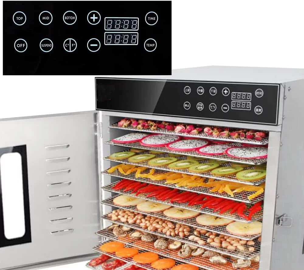 Heavy Duty 30 tray Commercial Industrial Food Dehydrator 208-240v SS E34374