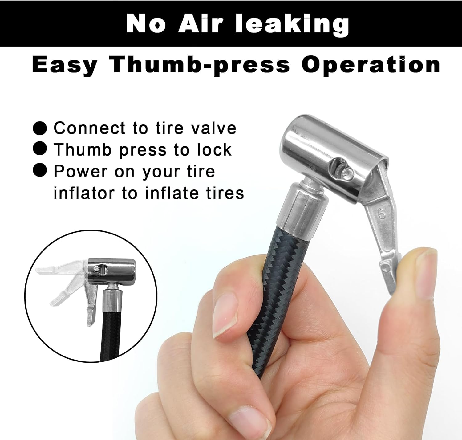 Rubber Tire Inflator Hose Adapter (9.2inch) Q1125
