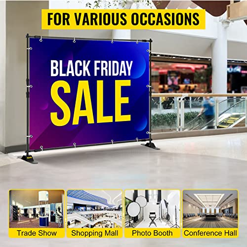 8 x 8 Ft Adjustable Height Backdrop Stand with Carrying Bag Y956167