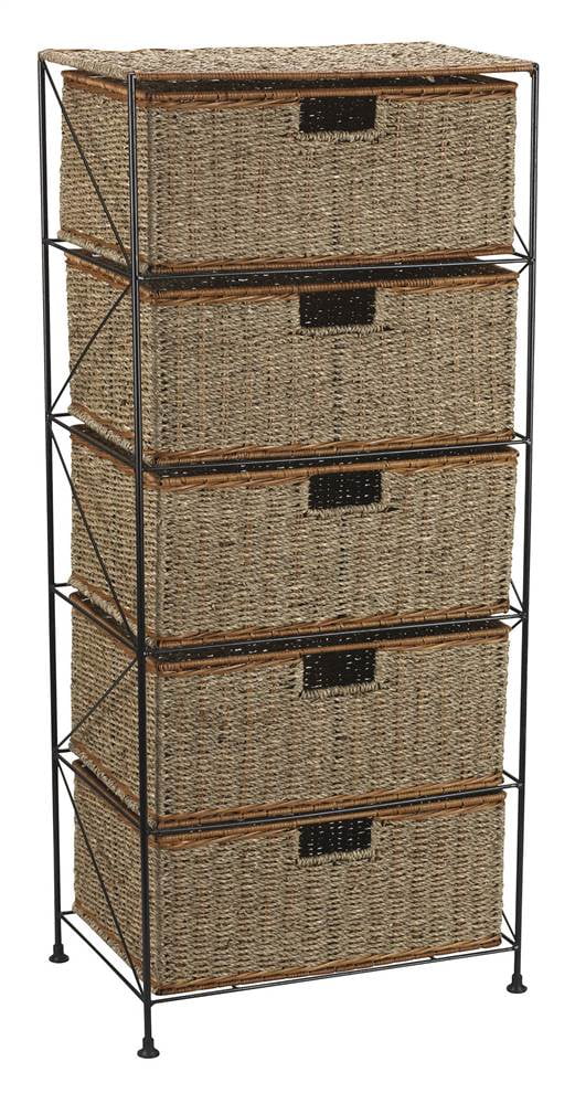 5-Drawer Rattan Storage Unit G5323