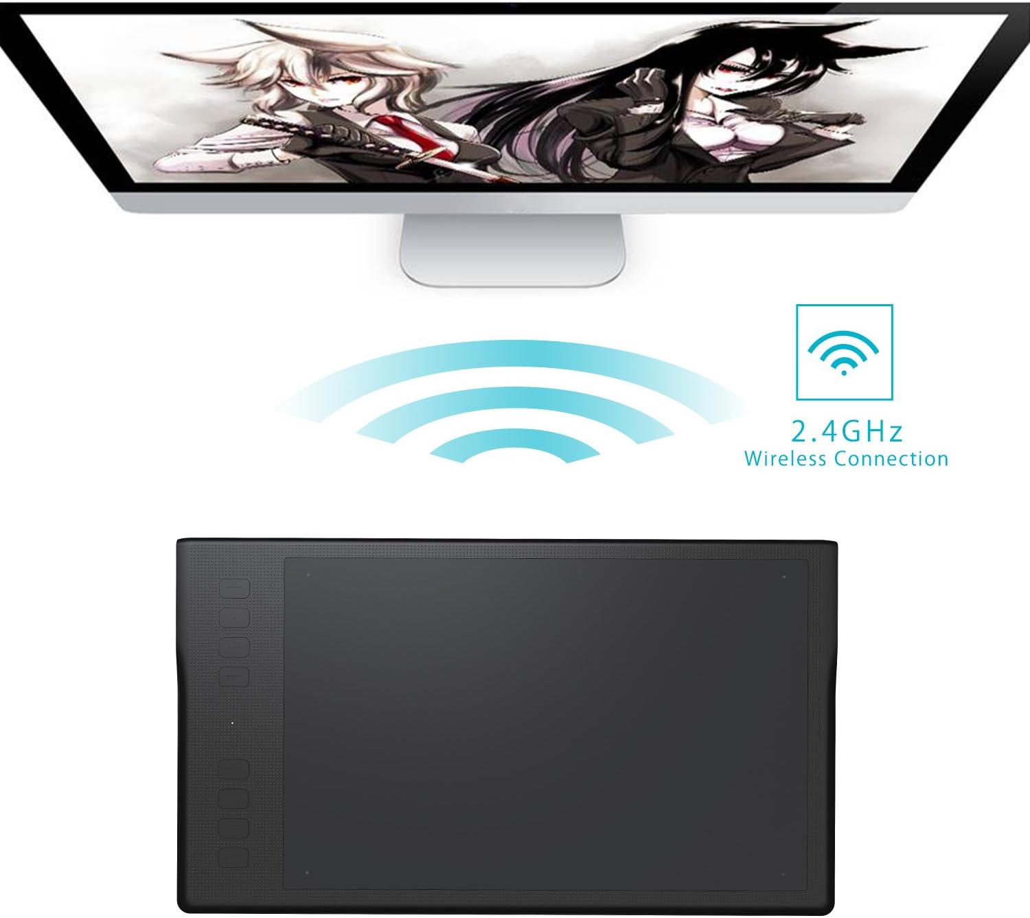 Wireless Graphic Drawing Tablet with 8192 Pressure Sensitivity, 11 x 6.87 inches N49230