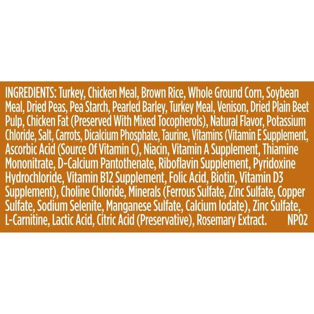Real Turkey Brown Rice & Venison Recipe Dry Dog Food F780