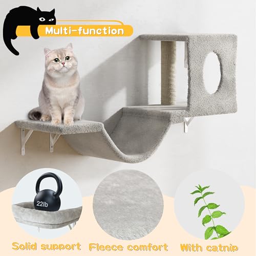 Grey 6pc Cat Wall Furniture Set F374562