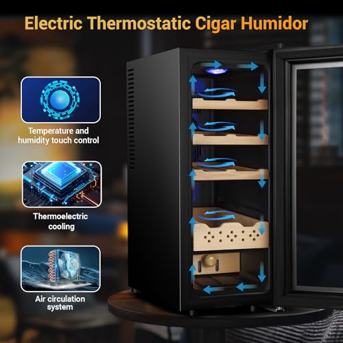 35L 250 Counts Thermostatic Desktop Humidor Cabinet R763124