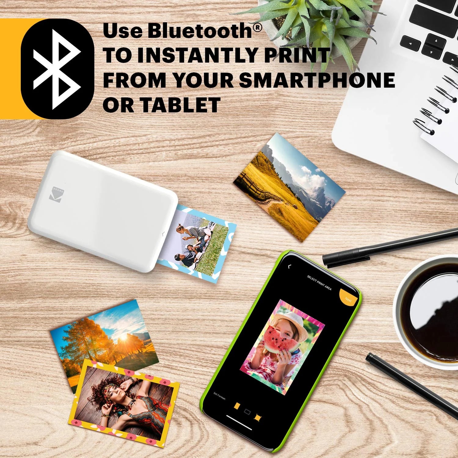 Mobile Instant Photo Printer Go Bundle (White) F8278