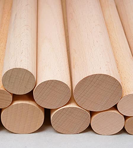 Polished Wood Wardrobe Closet Rod (39"×1") Z4776