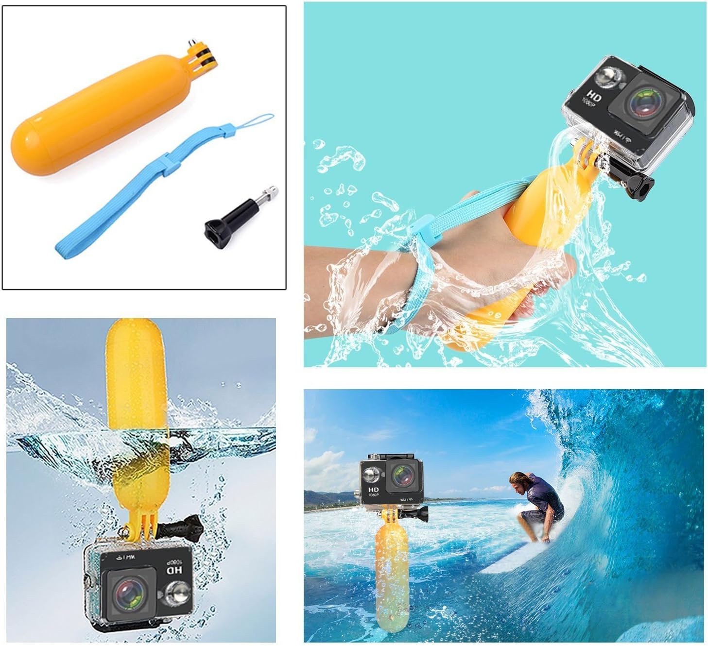 4K30FPS 20MP WiFi Action Camera and 7 in 1 Accessories Kit Bundle T258085