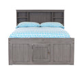 Charcoal Full Bookcase Bed with 12 Drawers D3448