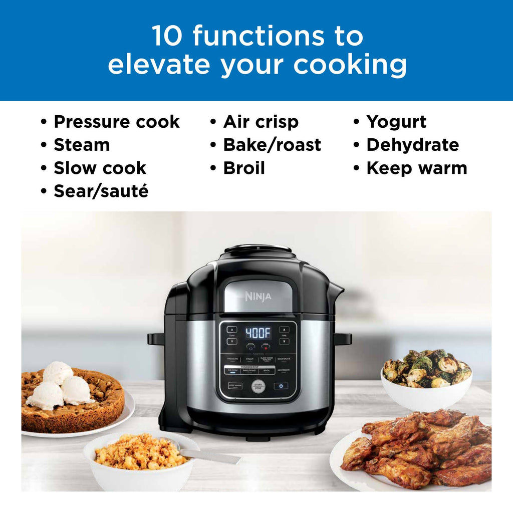 8 Quart Stainless Pressure Cooker Air Fryer Multicooker U870948