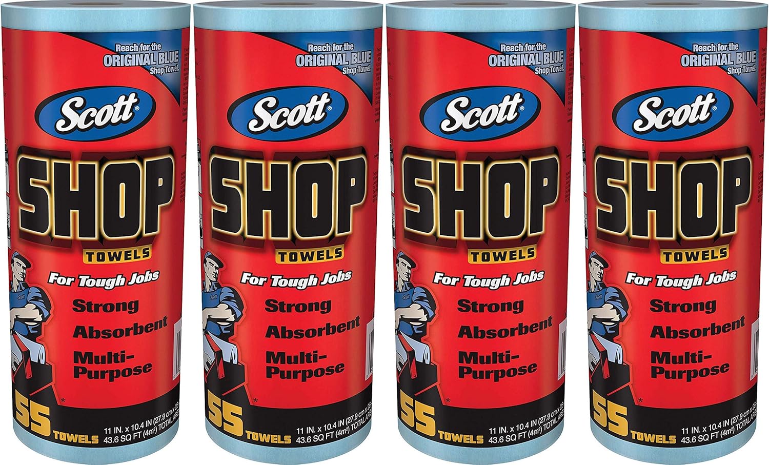 55 Towels 4 Pack Shop Towels U455943