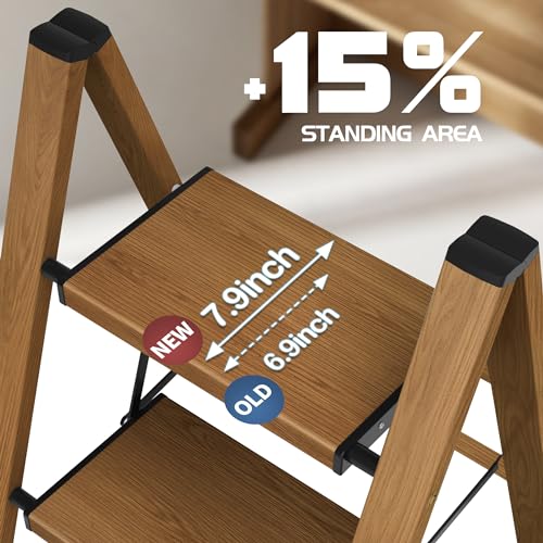 Gold Aluminum 3 Step Folding Stool C318