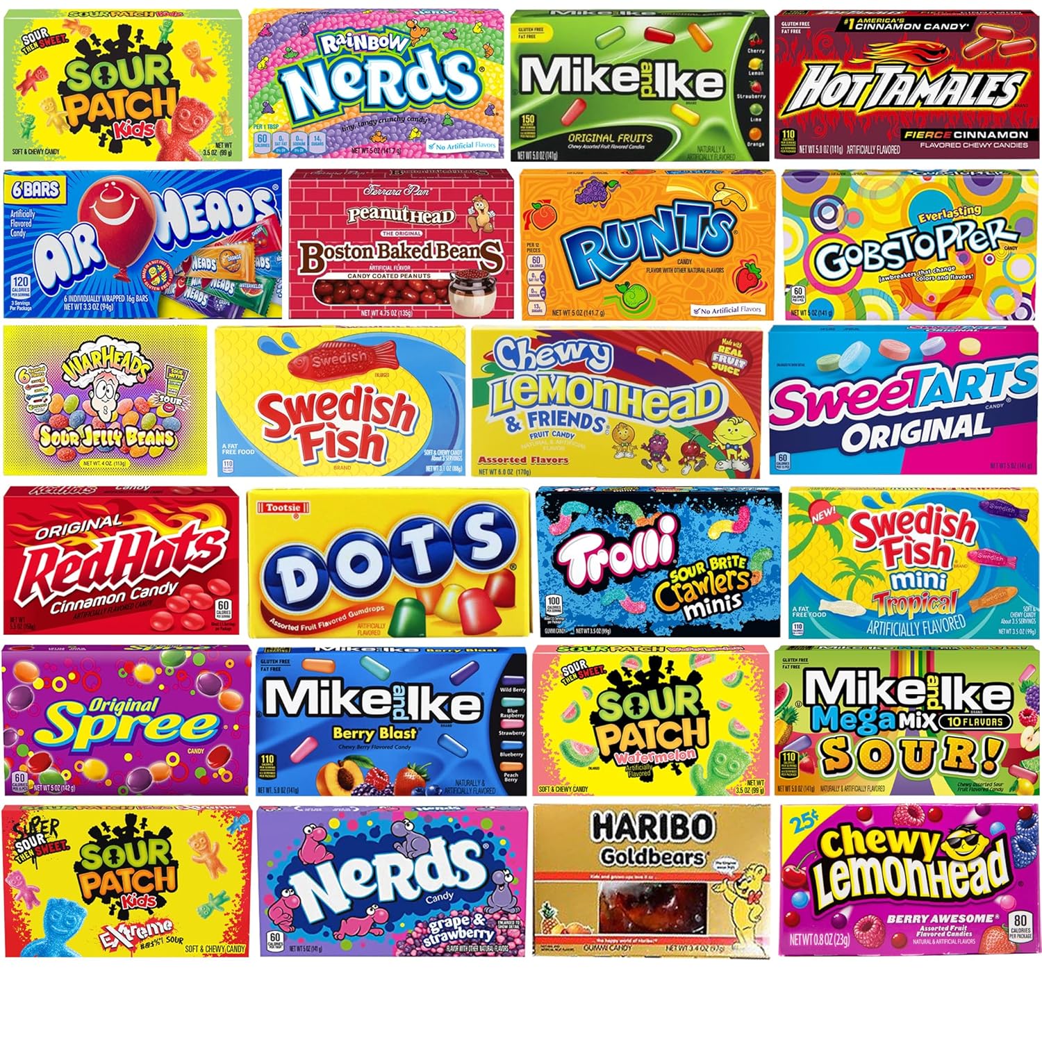 24 Large Theater Size Assorted Candy Variety Pack D4323