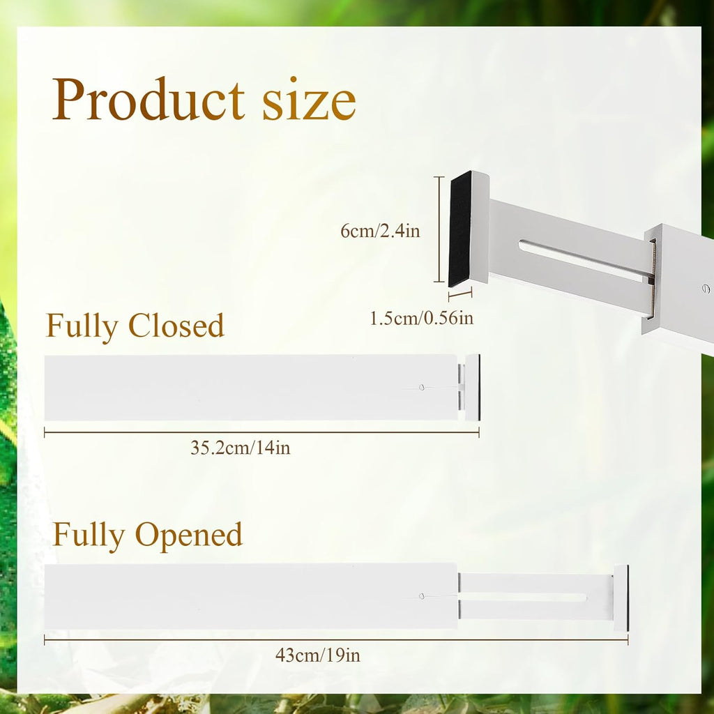12 Pieces White Expandable Bamboo Drawer Dividers U739721