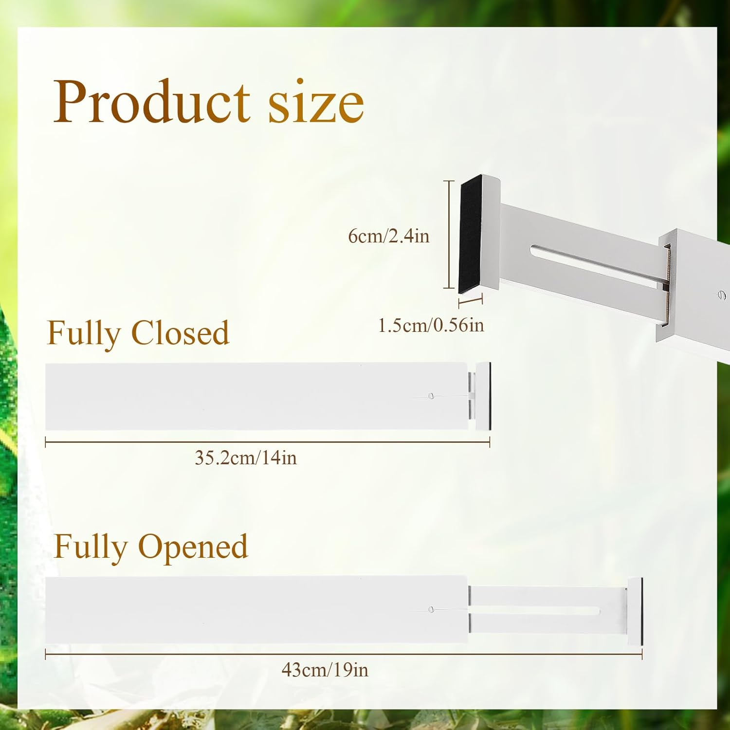 12 Pieces White Expandable Bamboo Drawer Dividers U739721