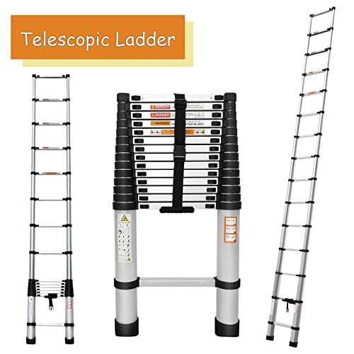 20.3ft Aluminum Extension Folding Ladder with Anti-Slip Rubber Feet P7295