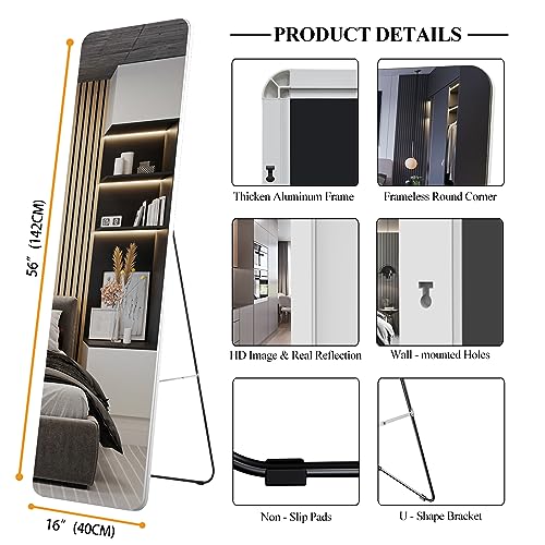 39"x 12" Black Full Length Wall Mounted Mirror L21012