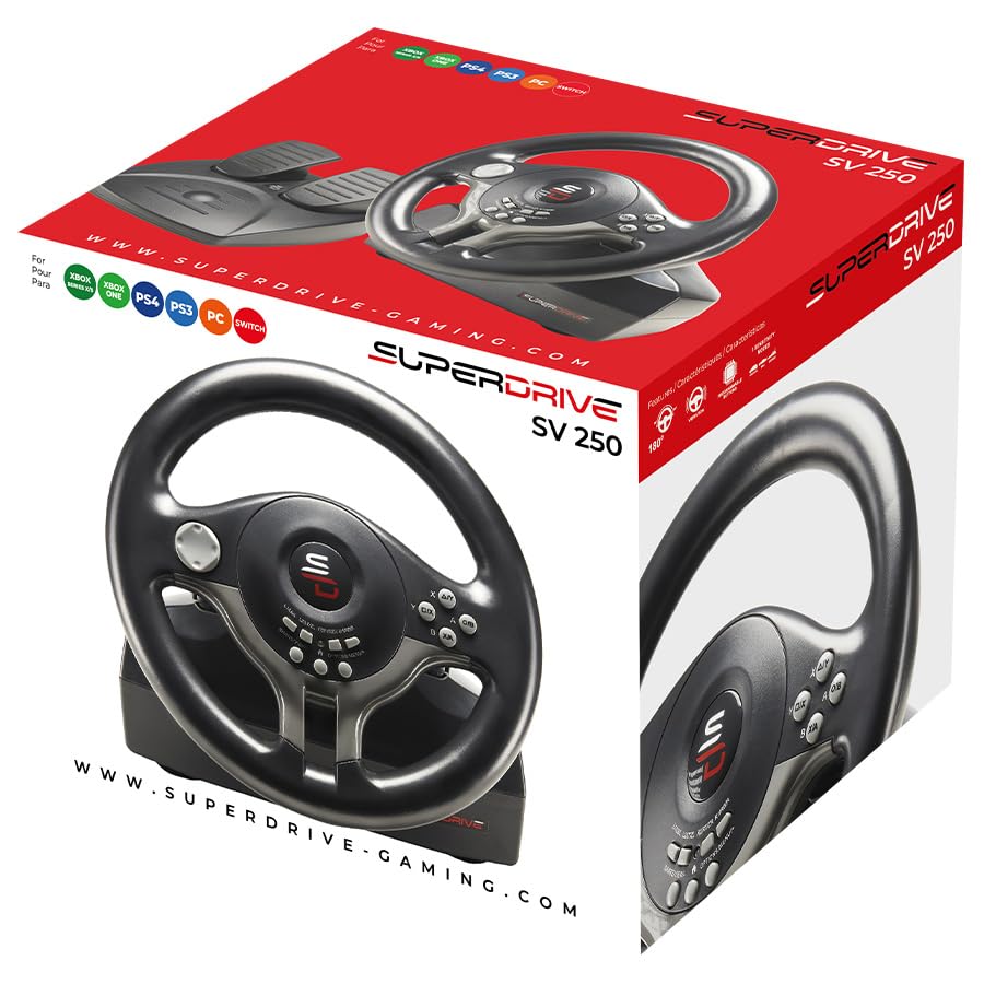 Racing steering wheel with pedals and gearshift paddles M751