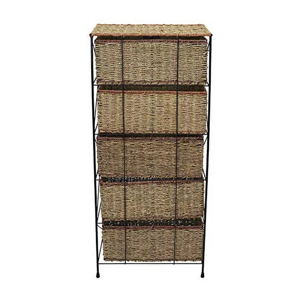 5-Drawer Rattan Storage Unit G5323