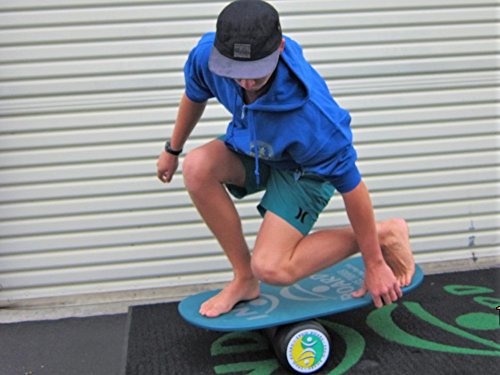 Rocker Balance Board Package with Non-Slip Deck and Roller Q257238