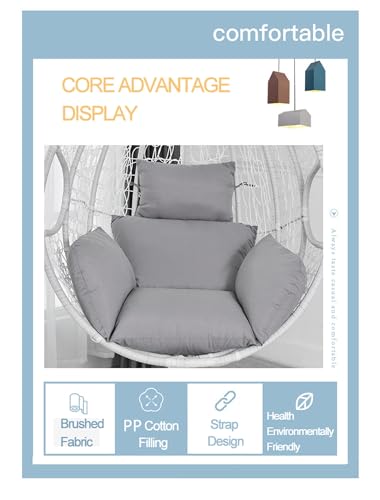 Blue Double Sided Pattern Hanging Egg Chair Cushion with Zipper B2534