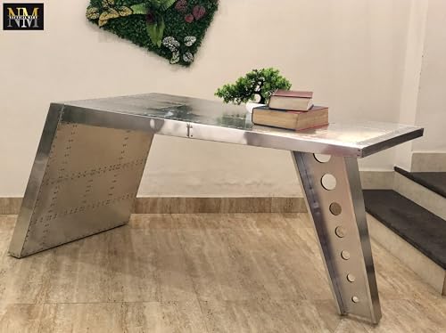 Silver Aluminum Desk 64 Inches D943479