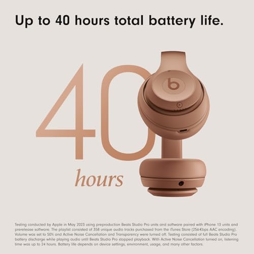 Wireless Bluetooth Noise Cancelling Headphones with Personalized Spatial Audio, USB-C Lossless Audio, Up to 40 Hours Battery Life - Sandstone N878