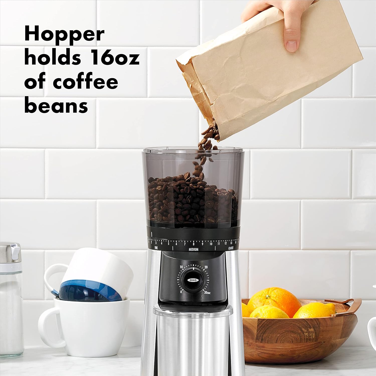 Stainless Steel 8 Cup Coffee Maker and Conical Burr Coffee Grinder R343595