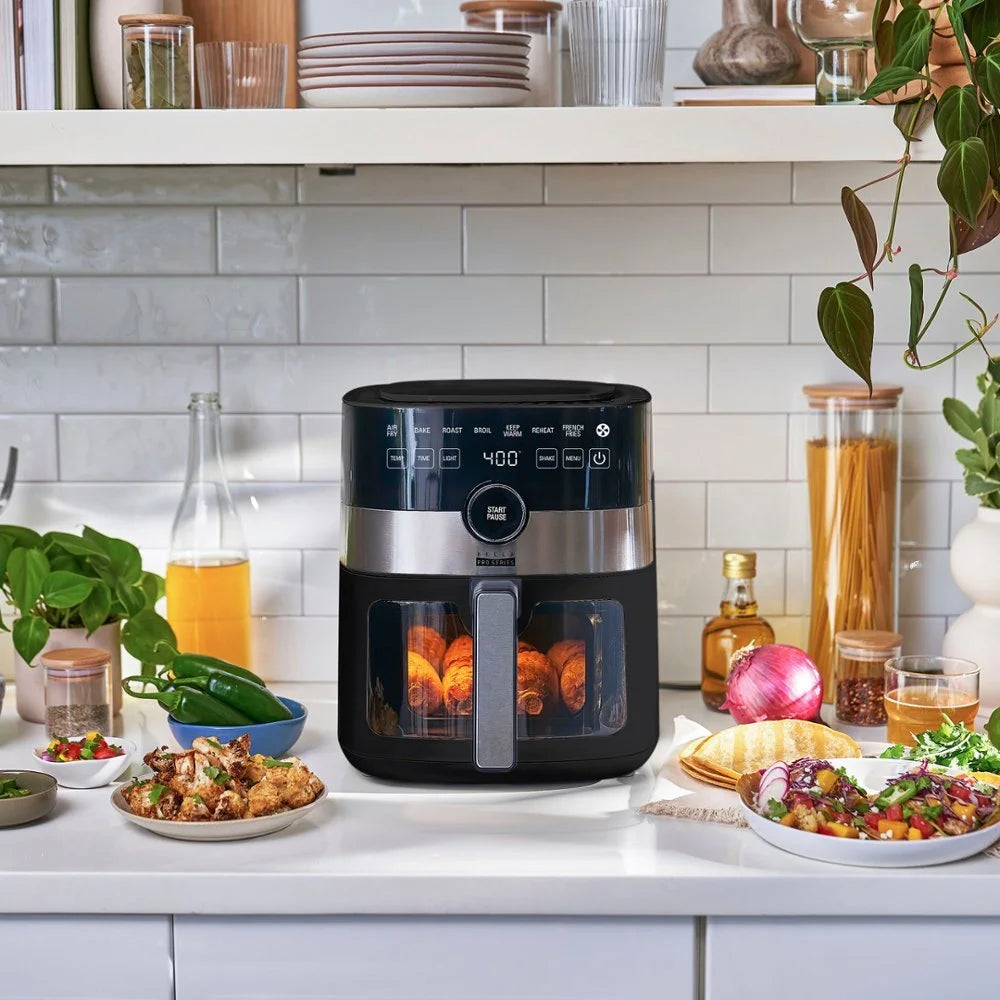 6-qt. Digital Air Fryer with Window Black S266