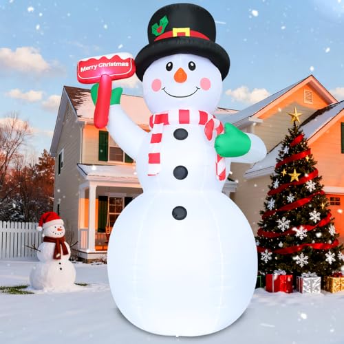 10.3 FT Christmas Inflatables Snowman with LEDs N90791