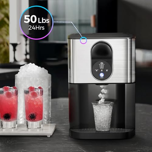 Countertop Nugget Ice Maker, 50LBS/Day Output, Self-Cleaning S476