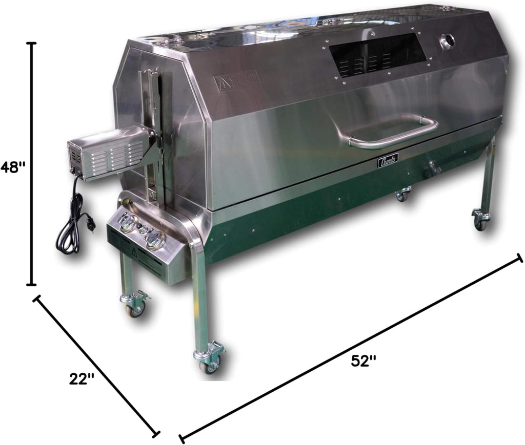 52" Propane Charcoal Stainless Steel BBQ Rotisserie X23892
