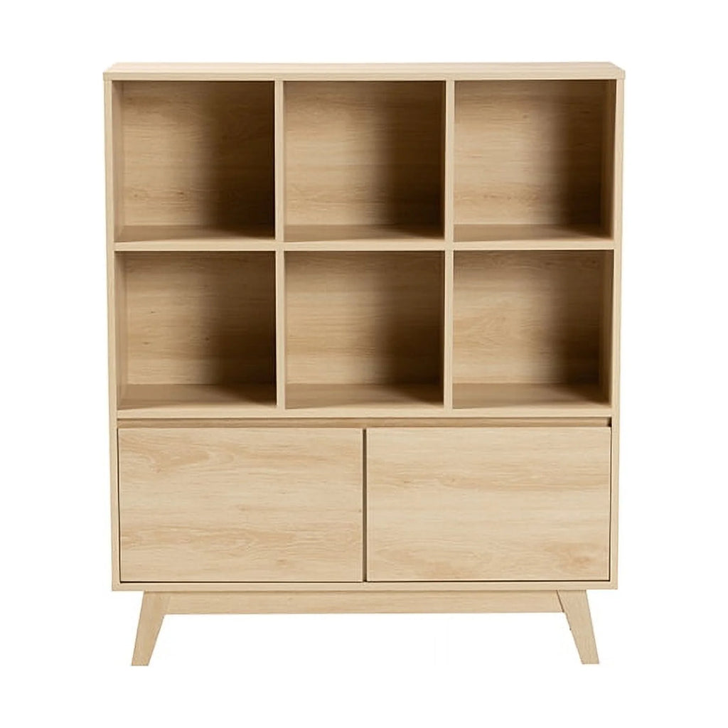 Oak Brown Finished Wood Bookshelf N163