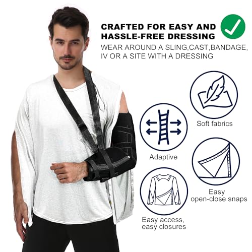 Long Sleeve Full Open Side Snap Adaptive Shirt N7011