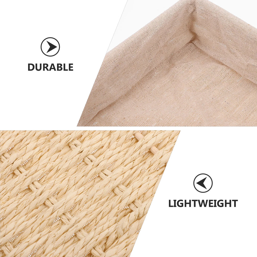 Beige Woven Rattan Storage Boxes Q1603