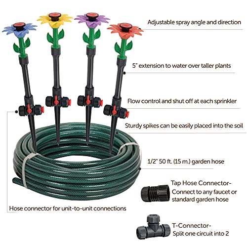 Multi-Adjustable Above Ground Garden Sprinkler System P82183