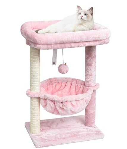 Small Cat Tree with Scratching Post and Basket K431