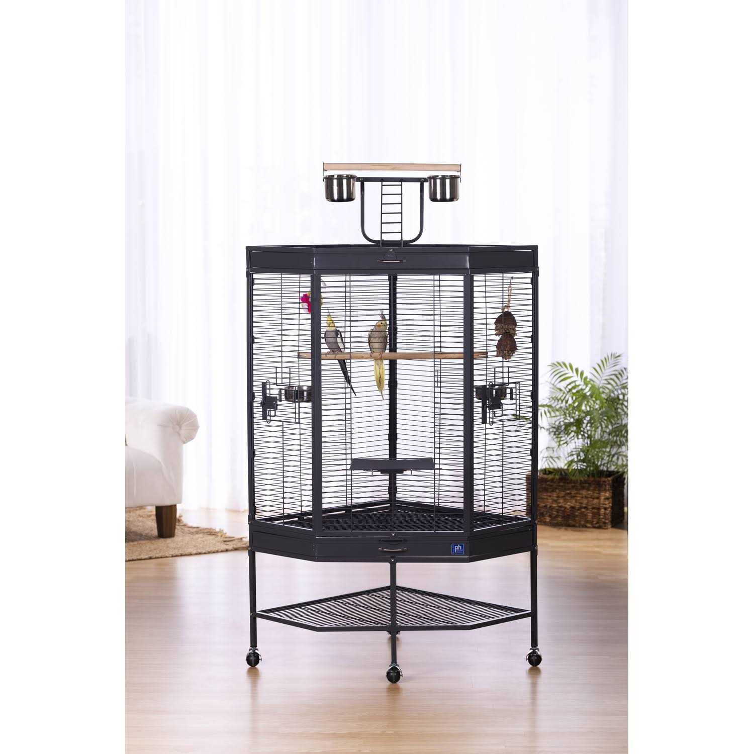 Prevue Cage Corner with Playtop U629311