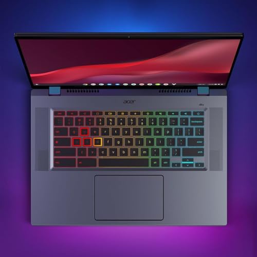 16'' QHD Chromebook with Intel Core i5-1240P, 8GB RAM, 256GB PCIe SSD, RGB Backlit, Titanium Gray G841