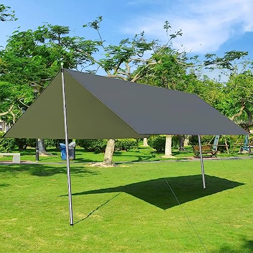 Telescoping Tent Tarp Pole 3 Section Stainless Steel Portable Camping Poles 33"-86.61" 2Pcs Set S343383