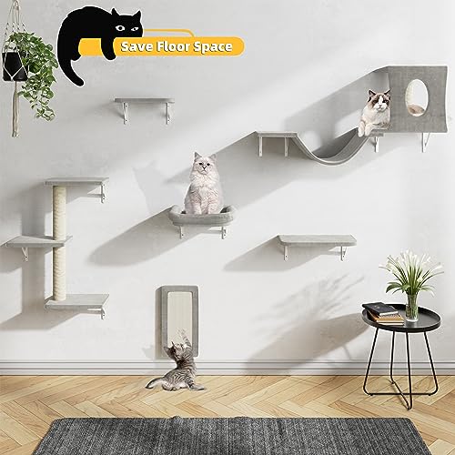 Grey 6pc Cat Wall Furniture Set F374562